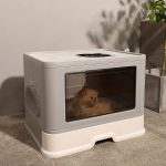 Bac à litière avec tiroir pour chats