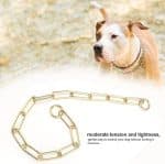 Collier a maille pour chien doré – Image 2