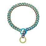 Collier a maille pour chien multicolore
