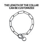 Collier a maille pour chien noir – Image 2