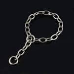 Collier a maille pour chien argent